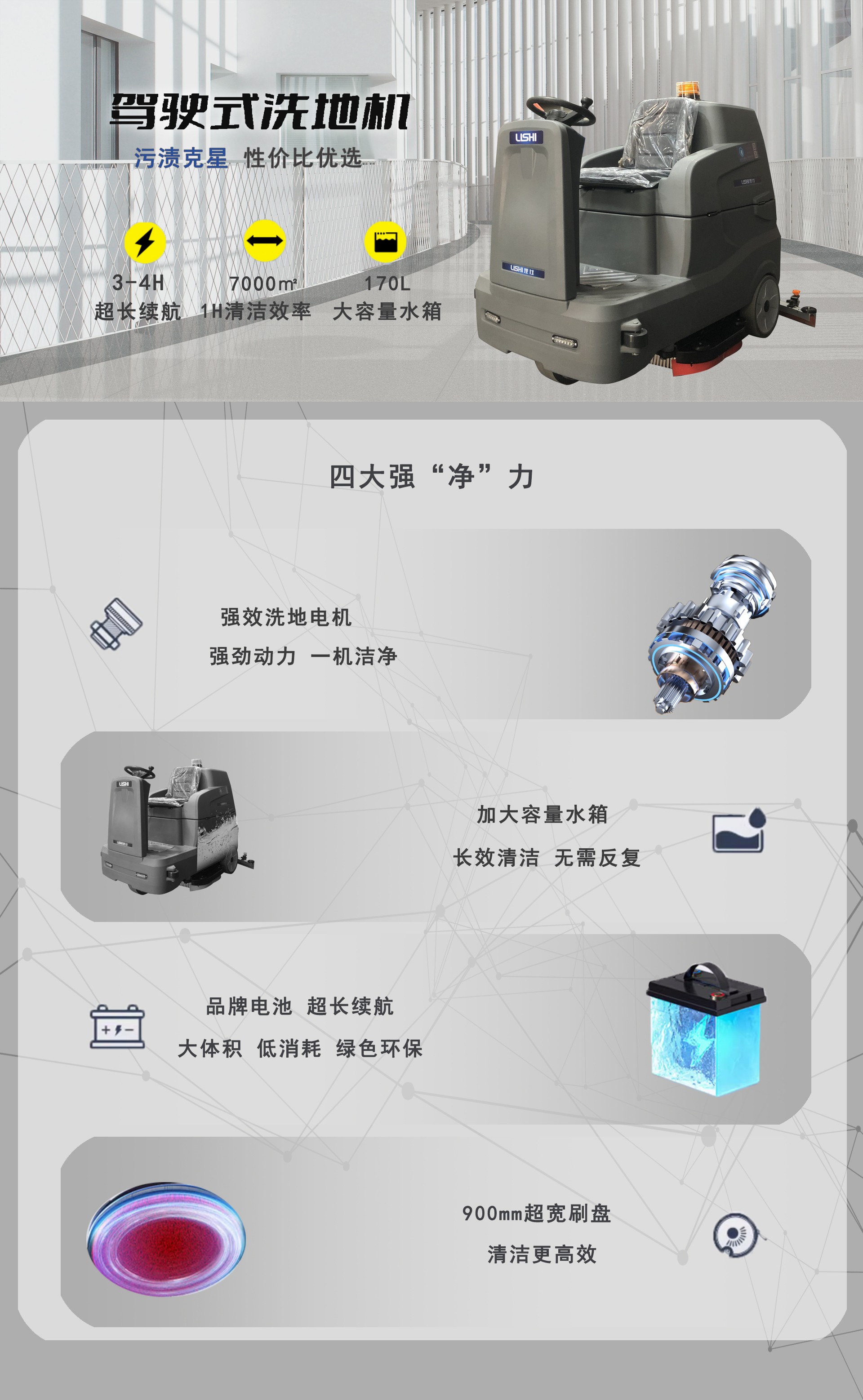 倉庫駕駛洗地機(jī),LS-900駕駛式洗地機(jī)