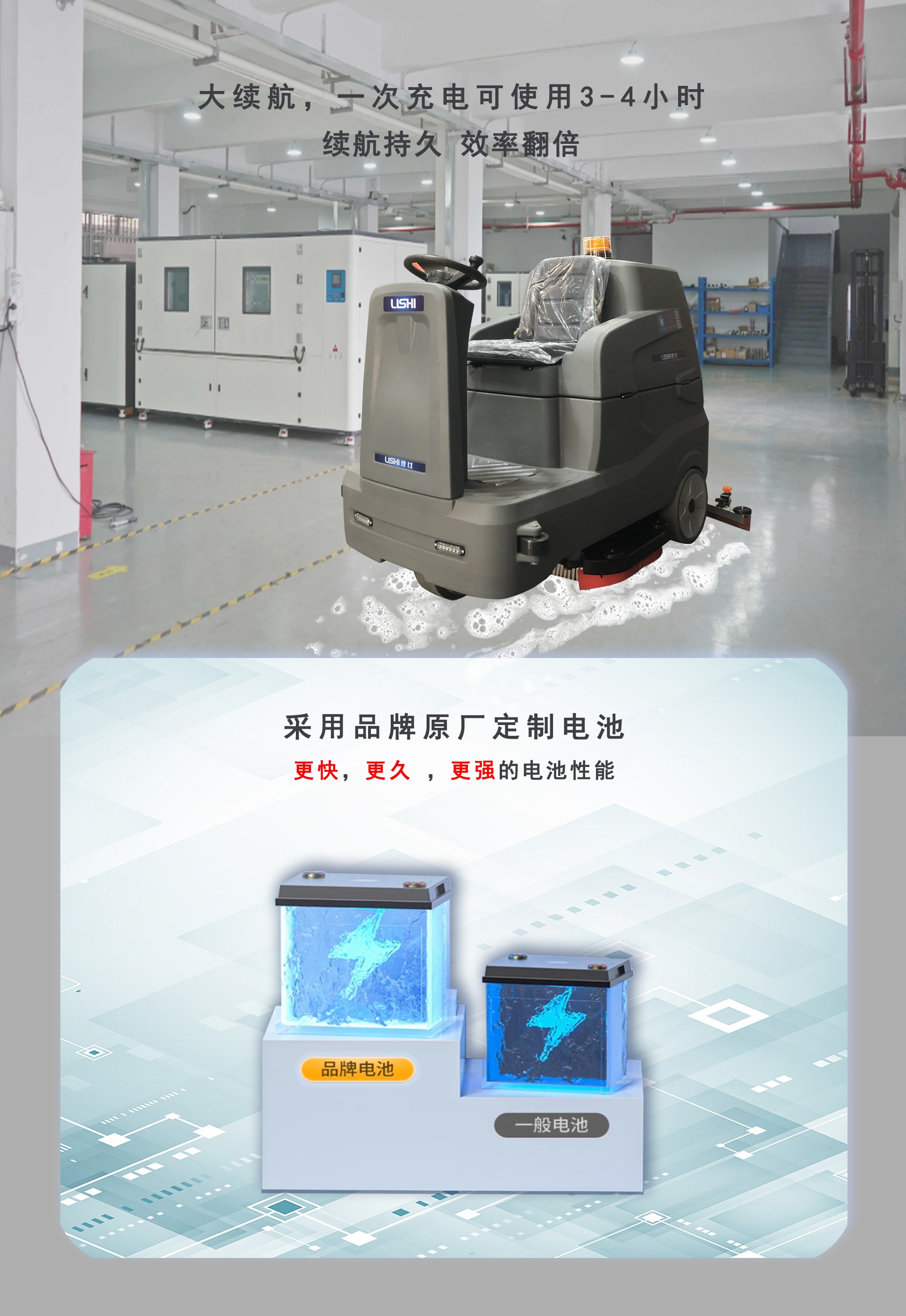 倉庫用駕駛洗地機(jī),開荒保潔駕駛洗地車